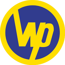 Logo of Wijaya Products with a yellow and blue color scheme, representing web design in Sri Lanka by Weblook.