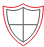 A simple shield icon with a red border, likely symbolizing protection or security.